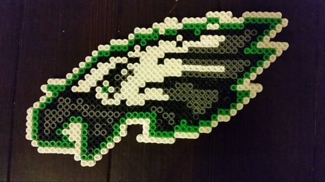 Philadelphia Eagles Perler Beads Philadelphia Eagles Perler Bead Patterns, Eagles Perler Beads Philadelphia, Rave Ideas, Melt Beads Patterns, Perler Designs, Eagles Logo, Bead Ornaments, Beads Patterns, Easy Pixel Art