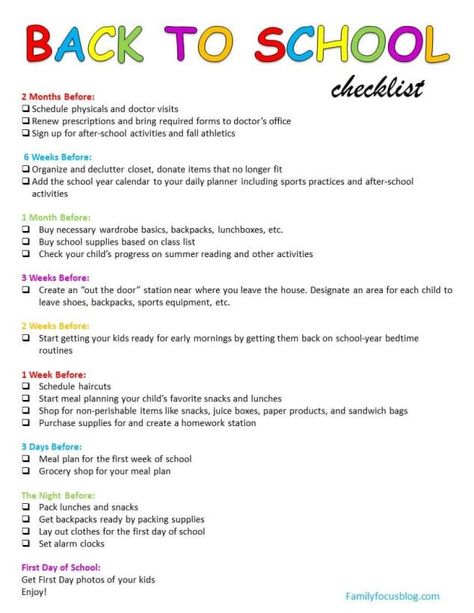 Back to School Checklist Printable #backtoschool #parentschecklist #freeprintable #printablechecklist Back To School Checklist For Parents, Back To School Preparation, Busy Mom Planner, Homemade Planner, School Guide, Planner School, Back To School Checklist, School Preparation, School Checklist