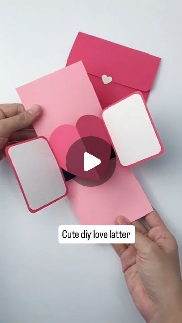 Diy & craft on Instagram: "Love letter 💌💌💌  #diy #diycrafts #papercrafts #paperflowers #diyideas #surprise #paper #love #cardmaking #grif #surprise #reels #instagram #explore #instagram #instagramreels #ideas #surprisebox #homemade #homemade #day #viralsong #flowers #butterfly #beautiful #diyprojects #diyideas #paperbox #weddinggift" Diy Love Cards For Him, Love Envelope, Butterfly Beautiful, Letter Diy, Viral Song, Flowers Butterfly, Reels Instagram, Surprise Box, Paper Crafts Origami