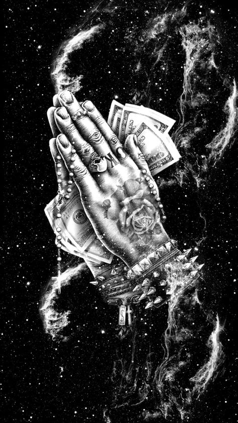 Pray Wallpaper Iphone, Praying Hands Wallpaper, Everything Wallpaper, Pray Wallpaper, Money Is Everything, Hands Praying, Hands Wallpaper, Hand Wallpaper, Chicano Style