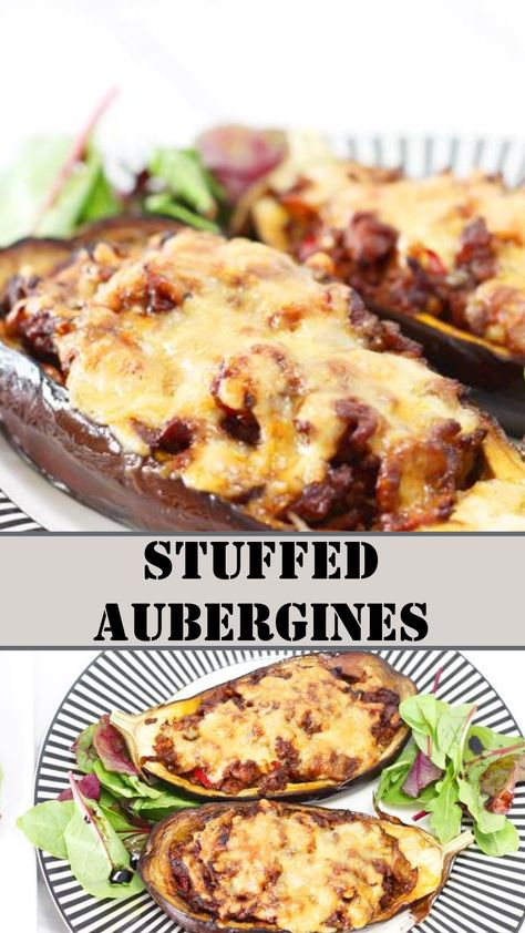 stuffed aubergines Eggplant With Ground Beef, Stuffed Eggplant Recipes, Eggplant Healthy, Aubergine Recipe, Cottage Pie Recipe, Healthy Eggplant, Stuffed Eggplant, Eggplant Recipe, Ways To Eat Healthy