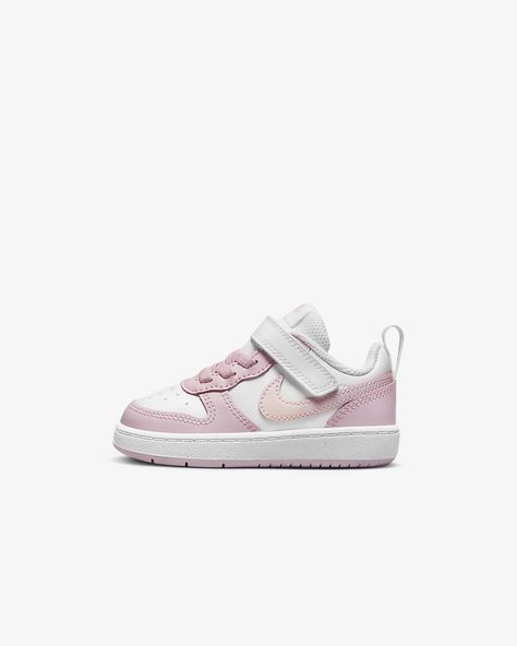 Toddler Shoes Girl Sneakers, Nike Shoes Kids, Happy Nappers, Nike Baby Shoes, Kids Nike Shoes, Baby Shoes Girl, Baby Nike Shoes, Nike Inspiration, Nike Court Borough Low 2