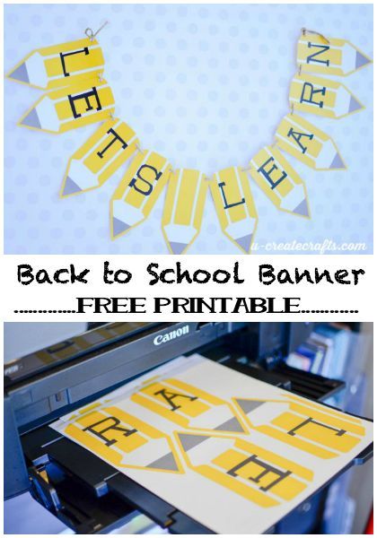 DIY Back to school teacher banner by Michaels Makers U-Create Crafts Classroom Banner Ideas, Printable Back To School Banner, Careers Ideas, Teacher Banner, Back To School Banner, Principals Office, Diy Classroom Decorations, Classroom Banner, Diy Back To School