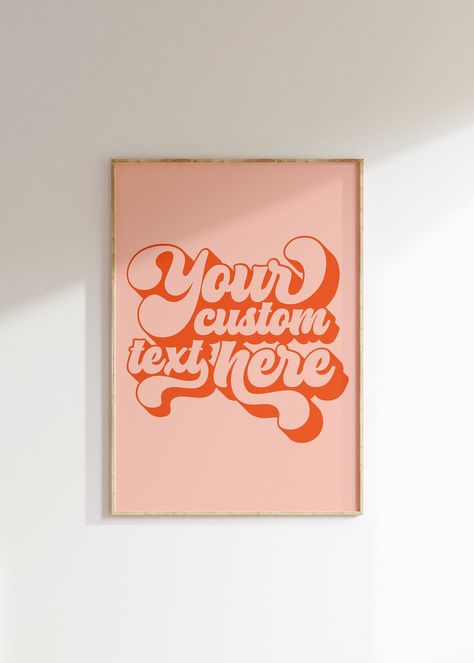 Custom Poster, Custom Quote Print, 70s Decor, 70s Wall Art, Trendy Retro Wall Art, Typography Print, Quote Wall Art, Custom Poster Print 70s Wall Art, Beatles Art, 70s Decor, Funky Wall Art, Wall Art Trendy, Girly Wall Art, Custom Poster, Art Typography, Here Comes The Sun