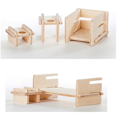 Modular Furniture by Manzanita Kids Birch Furniture, Modular Toys, Kid Furniture, Furniture For Kids, Flat Pack Furniture, Dolls Houses, Student Project, Retro Furniture, Modular Furniture