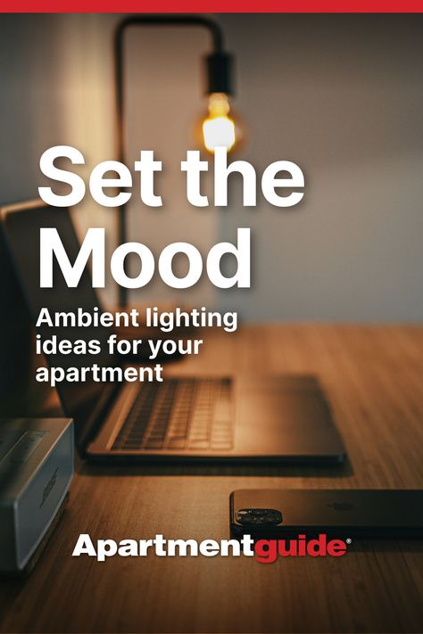 Read our tips on integrating ambient lighting to achieve that serene, cozy feeling in your apartment this spring.    #ApartmentGuide #lighting #hygge #apartmentlift #apartmentlighting #springdecor #springvibes Ambient Lighting Ideas, Ambient Lighting Living Room, Apartment Lighting, Apartment Guide, Apartment Hunting, Smart Bulbs, Set The Mood, Apartment Communities, Lighting Guide