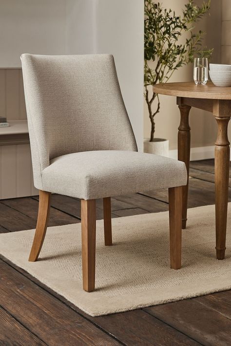 Beige Upholstered Dining Chairs, Off White Dining Chairs, Tall Dining Chairs, Dinning Chairs Modern Luxury, Comfy Dining Chairs, Velvet Chairs Living Room, Beige Dining Chairs, Airy Dining Room, Cream Dining Chairs