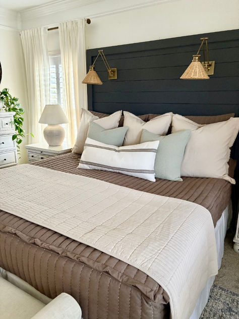 The cutest bedding AND it zips!? Who knew style this cute could be so easy! Charcoal Headboard, Beddys Bedding, Family Bed, Euro Pillow Covers, Zipper Bedding, Bedroom Patio, Fall Bedding, Cute Bedding, Euro Pillow