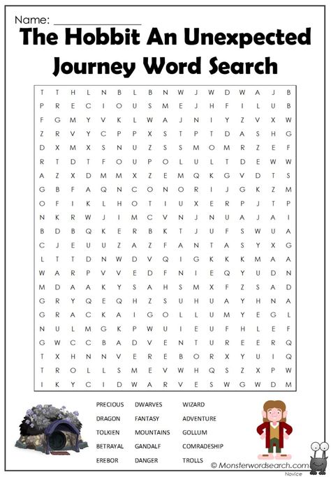 awesome The Hobbit An Unexpected Journey Word Search Teaching The Hobbit, Hobbit Coloring Pages Free Printable, Lotr Printable, Hobbit Activities, Hobbit Coloring Pages, Lotr Marathon, Hobbit Feast, Music Word Search, Hobbit Birthday