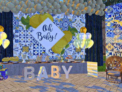 Sims 4 Events Cc, Sims 4 Cc Photo Backdrop, Sims 4 Party Decor Cc, Sims 4 Cc Baby Shower Decor, Baby Furniture Sims 4 Cc, Baby Shower Sims 4 Cc, Baby Shower Cc Sims 4, Sims 4 Gender Reveal Cc, Sims 4 Baby Shower Cc