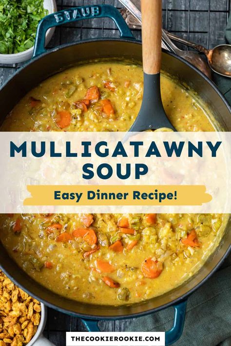 Mulligatawny Soup Recipe, Mulligatawny Soup, Soup With Coconut Milk, Indian Soup, Coconut Milk Soup, Touch Of Spice, Apple Soup, Cucumber Tomato Salad, Curry Spices