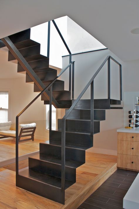 FEATURE STAIRCASES - Modern Railings, Custom Stairs, Modern Staircase design, Custom Stair Design, Custom metal doors, metal doors, custom metal, metal stairs Interior Stair Railing, Modern Railing, Rustic Stairs, Modern Stair Railing, Wrought Iron Stairs, Stair Railing Design, Metal Stairs, Concrete Stairs, Stairs Design Modern