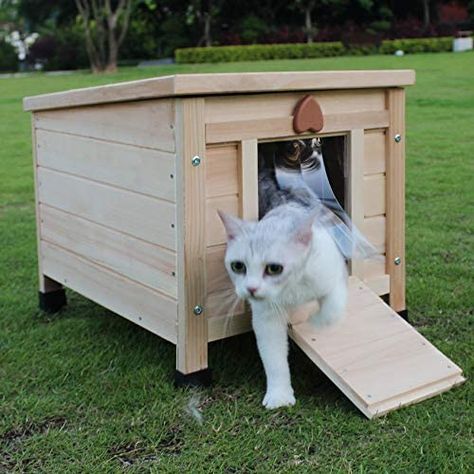 HiCaptain Cat Shelter Cat House Ourdoor Rabbit Hutch Bunny Cage Check more at https://www.petitools.com/cat-store/hicaptain-cat-shelter-cat-house-ourdoor-rabbit-hutch-bunny-cage/ Kitty Condo, Feral Cat House, Outdoor Rabbit Hutch, Bunny Cage, House Outside, Wooden Bunny, Feral Cat, Bunny Cages, Outdoor Cat House