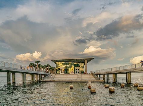 Pier Architecture, Pier Design, St Pete Pier, Waterfront Architecture, Pyramid Building, Inverted Pyramid, Beach Pier, Natural Ecosystem, Beach Side