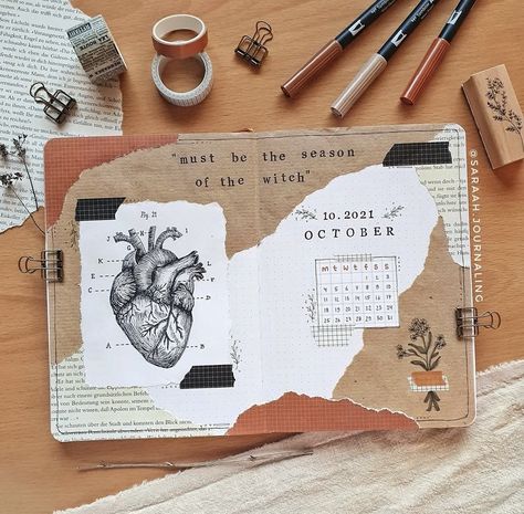 Anatomy Sketchbook, Monthly Bujo, October Journal, I Love October, Bujo Cover, Simple Journal, Bullet Journal Month, Poetry Journal, Diy Photo Book