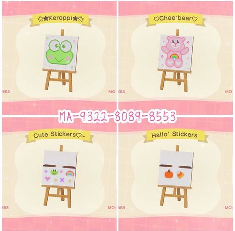 Keroppi Animal Crossing, Acnh Hopscotch Code, Animal Crossing Design Codes Kidcore, Acnh Carebear Design, Pastel Codes Acnh, Froggycrossing Design Codes, Kidcore Codes Acnh, Animal Crossing Kidcore Codes, Acnh Pastel Codes