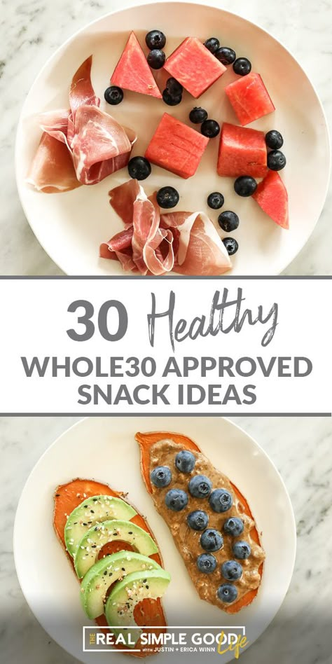 With everything from simple on-the-go snacks to more filling proteins, this list of Whole30 Snack ideas will keep you compliant. Make your own easy Whole30 snacks and ditch the premade products. The best Whole30 snacks are the ones you make yourself! #whole30 via @realsimplegood Whole30 Snacks, Whole 30 Snacks, Whole 30 Lunch, Whole 30 Meal Plan, Easy Whole 30 Recipes, Baking Powder Uses, Snacks Easy, Whole 30 Breakfast, Whole 30 Diet