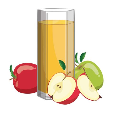 Apple Juice (VectorStock/artistock) Fresh Apple Juice, Ice Cream Photography, Refreshing Cocktail, Fresh Apples, Refreshing Cocktails, Apple Juice, Transparent Png, Png Images, Juice