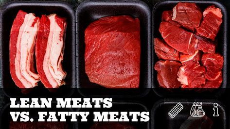 Lean Meats vs. Fatty Meats Bearded Butcher, Different Cuts Of Beef, Lean Meats, Ground Beef And Cabbage, Red Meat Recipes, Healthy Meats, Natural Diet, Beef Cuts, Slow Cookers