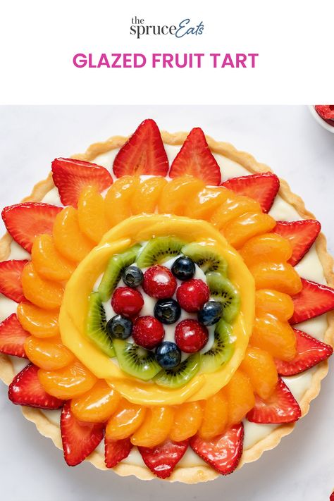 Our sweet and buttery shortcrust fruit tarts are filled with pastry cream and topped with strawberries, mandarin oranges, kiwi fruit, mango, blueberries, and raspberries. Although there is some work involved, making these glazed fruit tarts can be easy thanks to our detailed recipe. It just requires some attention to detail, especially with the crust. Glazed Fruit, Fruit Mango, Kiwi Strawberry, Fruit Tart Recipe, Fruit Tarts, Tart Filling, Strawberry Tart, Mandarin Oranges, Australian Food