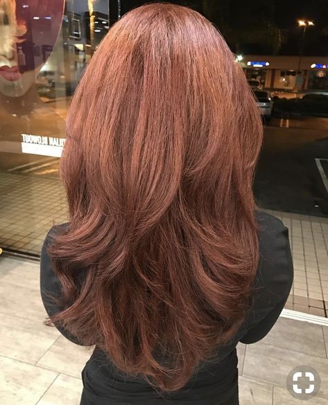 Layers For Thick Hair, Auburn Hair Colors, Auburn Hair Color, Layered Thick Hair, Haircuts For Long Hair With Layers, Honey Brown Hair, Colour Hair, Ginger Hair Color, Aging Hair