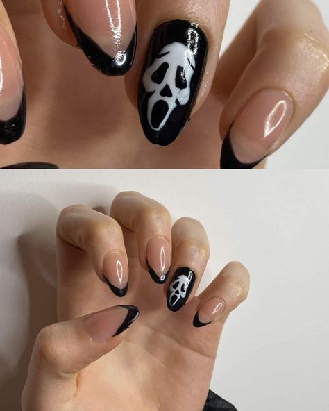 Ghostface Inspired Nails, Ghostface Nails, Scream Face, Scream 6, Nail Time, Inspired Nails, Face Mug, Movie Premiere, Nail Artist