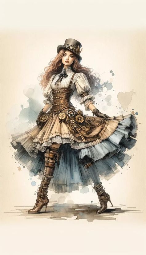 8084afb859b036c52087c99fb248701b.webp (1024×1792) Steampunk Fashion Women, Steampunk Printables, Steampunk Drawing, Steampunk Images, Moda Steampunk, Steampunk Character, Steampunk Illustration, Steampunk Artwork, Mode Steampunk