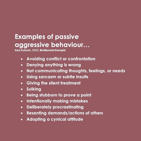 Sara Kuburić, MA, CCC on Instagram: “Passive aggressive behaviour can be very damaging to our relationships. The lack of communication and self expression can often makes us…” Passive Aggressive Behavior Quotes, Passive Aggressive Behaviour, Breaking Down Walls, Passive Aggressive Behavior, Aggressive Behavior, Nice Words, Lack Of Communication, Emotional Awareness, Relationship Help