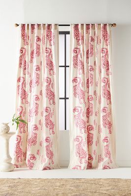 Embroidered Flemming Curtain | Anthropologie UK Pink Floral Curtains, Maximalist Curtains, Tiger Curtains, Anthropologie Shower Curtain, Chinoiserie Curtains, Anthropologie Curtains, Eclectic Curtains, Aesthetic Advice, Worcester Park