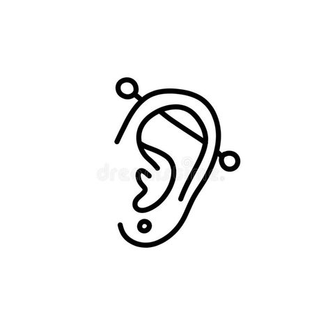 Ear piercing doodle icon, vector illustration. Ear piercing doodle icon, vector line illustration vector illustration Ear Doodle, Vector Line Illustration, Ear Peircings, Intuition Quotes, Foto Inspo, Logo Jewelry, Vector Line, Doodle Icon, Line Illustration