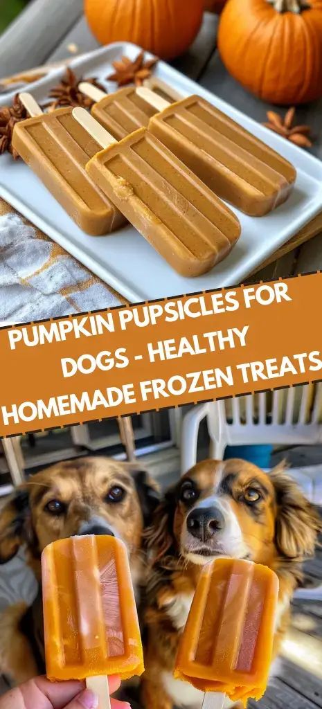 Keep your pup cool and happy with these easy, healthy Pumpkin Pupsicles for Dogs. Perfect for hot days and packed with nutrients. Make them today! Pumpkin Popsicles For Dogs, Pupsicles Dog Treats Recipe, Dog Popsicles Recipe, Canned Pumpkin For Dogs, Healthy Frozen Treats, Frozen Dog Treats Recipes, Dog Ice Cream Recipe, Dog Cake Recipes, Dog Treats Homemade Easy