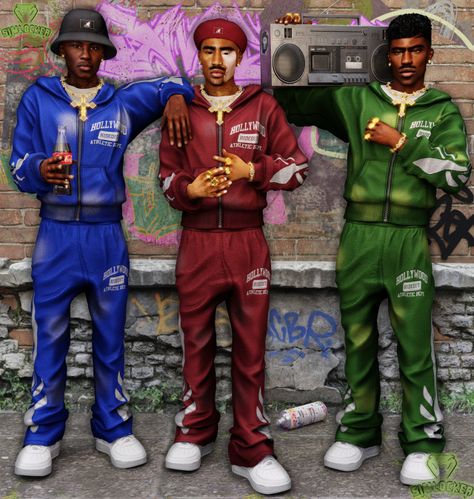 Hollywood Dreams🔱 Sims 4 Chains Cc, Sims 4 Gangster Cc, Nike Sweat Suit, Jordan 3s, Nike Set, Sims 4 Game Mods, Pep Rally, Converse Run Star, Nike Sweats