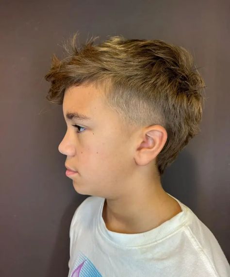 How To Style Toddler Boy Hair, Boys Faux Hawk Haircut Kids, Boys Trendy Haircuts 2024, Boys Summer Haircuts 2024, 2024 Boys Haircut, Boys Haircut Trendy Fade, Kids Modern Mullet, Trendy Boys Haircuts 2024, Boys Haircut 2024