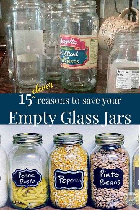 Discover 15 Clever Reasons to Save Your Empty Glass Jars at Mrs. Hines' Class  Upcycling never looked so good! Pickle Jar Crafts, Repurpose Glass Jars, Upcycle Jars, Glass Jars Diy, Crafts With Glass Jars, Empty Jar, Recycling Containers, Mason Jar Crafts Diy, Pickle Jars