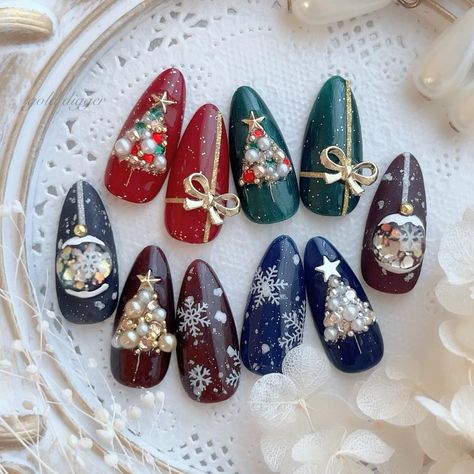 Nail Salon Instagram, Christmas Nail Designs Acrylic, Korean Nail Art, Girl Nails, Colorful Nails, Long Nail, Basic Nails, Pretty Gel Nails, Soft Nails