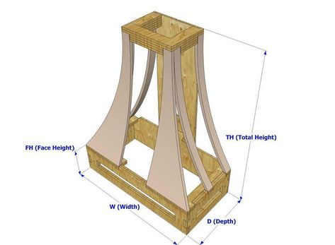 Curved Range Hood — Archways & Ceilings Curved Range Hood, Wooden Range Hood, Range Hood Cover, Kitchen Hood Design, Oven Hood, Kitchen Chimney, Hood Ideas, Wood Range Hood, Custom Range Hood