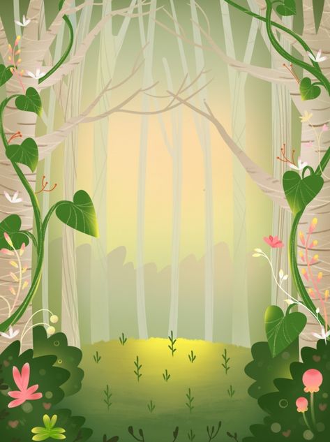 Painted Forest Background, Florante At Laura Background Design, Design Background Poster, Forest Background For Editing, Forest Poster Design, Background Poster Design, Green Forest Background, Templates Background, Canva Background