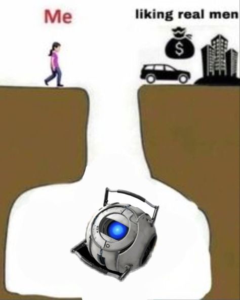 Wheatley Portal Pfp, Wheatley Portal, Portal Memes, Portal Wheatley, Adventure Core, Portal Art, Valve Games, Aperture Science, Portal Game