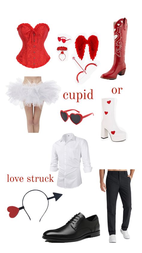 Cupid & Love Struck Couple Costumes Cupid Costume Couple, Halloween Couple Costumes, Costume Couple, Halloween Parejas, Love Struck, Cupid Love, Halloween Couple, Couple Costumes, Couples Halloween Outfits