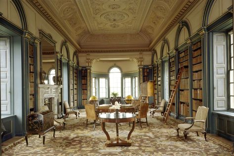 National Trust launch 6 Zoom backgrounds so it looks like you live in a stately home Grand Libraries, Cambridgeshire England, Period Interiors, Trust Images, British Decor, Private Library, Library Inspiration, Beautiful Library, Book Room