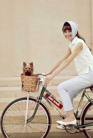 Audrey Hepburn Outfit, Anita Ekberg, Holly Golightly, Eliza Doolittle, Velo Vintage, Veronica Lake, Audrey Hepburn Style, Belle Silhouette, Riding A Bike