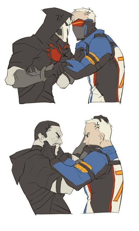 Genji And Reaper, Soldier 76 And Reaper, Reaper X Soldier 76, Overwatch Reaper, Overwatch Funny, Soldier 76, Overwatch Comic, Overwatch 2, Fandom Games