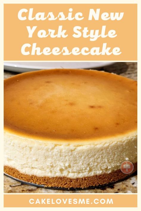 Best New York Style Cheesecake Recipe, 9” Cheesecake, The Best New York Style Cheesecake, Easy New York Cheesecake, New York Cheesecake Recipes Easy, Cheese Cakes Recipes Classic, Authentic Cheesecake, Classic Cheesecake Recipes, New York Cheesecake Recipes