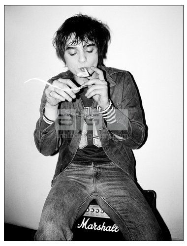 Pete Doherty - Shot by: Lula Camus - courtesy of Rockarchive UK Peter Doherty, Roll Photography, Iconic Photographs, Denmark Street, Pete Doherty, Marshall Amps, Fred Perry Polo, Paul Weller, The Libertines