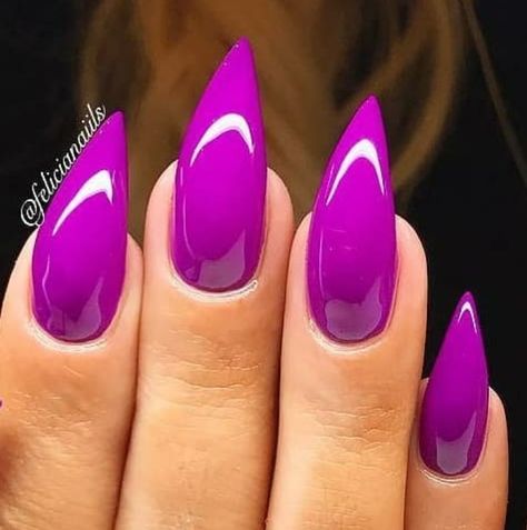 Fuchsia Nails, Magenta Nails, Purple Acrylic Nails, Nails Stiletto, Nails Only, Nail Designs Glitter, Pink Acrylic Nails, Nail Charms, Coffin Nails Designs