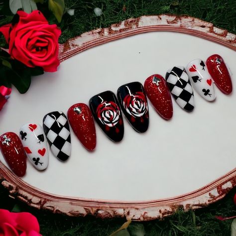 PressReleaseNailArt - Etsy Heart Nail Designs, Heart Nail Art, Nails Now, Acrylic Press On Nails, Heart Nails, Nails At Home, Nail Shop, Nail Extensions, Valentines Nails