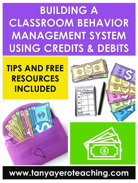 Read about a popular classroom management system for elementary that uses a credit and debit system. Easy to use steps, along with FREE classroom behavior printables are included. Math skills can easily be implemented into this classroom behavior system. Classroom Tickets, Classroom Behavior System, Clip Chart Behavior Management, Classroom Behavior Management System, Classroom Economy System, Classroom Money, Classroom Management System, Positive Behavior Intervention, Simple Classroom