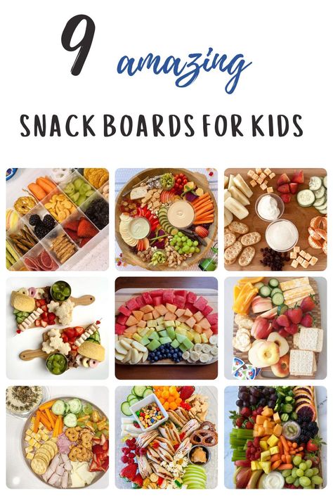 9 amazing snack boards for kids: Like charcuterie boards, but full of great snack options for your kids! As easy or as fancy as you want. Snack Boards For Kids, Charcuterie Lunch, Easy Toddler Snacks, Snack Boards, Snack Platter, Kid Friendly Snack, Charcuterie Inspiration, Snack Board, Party Food Platters