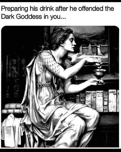 The Cool Memes Thread (No Videos At This Time Please) - #4358 by anon58416292 - General Discussion - Become A Living God Cool Memes, Dark Goddess, Dont Cheat, W.i.t.c.h Aesthetic, Samhain Halloween, Witch Spell Book, Dark Artwork, Witch Aesthetic, Witchy Woman