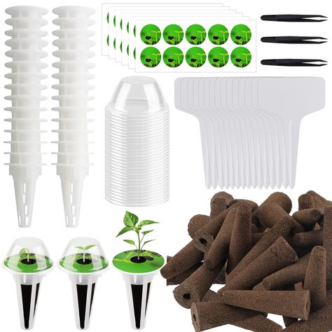 PRICES MAY VARY. 🌱🌱- Complete and Valuable Package: Our aerogarden pods kit includes 198 pieces, with 60 grow sponges, 60 pod labels, 30 grow baskets, 30 grow domes, 15 tags, and 3 tweezers, providing everything you need for your planting needs. 🌱🌱- High Quality and Reliable Materials: Our plant pod kit is made with high-quality and reliable materials. The seed pod sponge contains high-quality peat, and the grow basket and grow dome are made of durable plastic. The labels are made of sticky Aerogarden Pods, Grow System, Seed Pod, Hydroponic Gardening, Seed Pods, Garden Accessories, Tweezers, Hydroponics, Planting